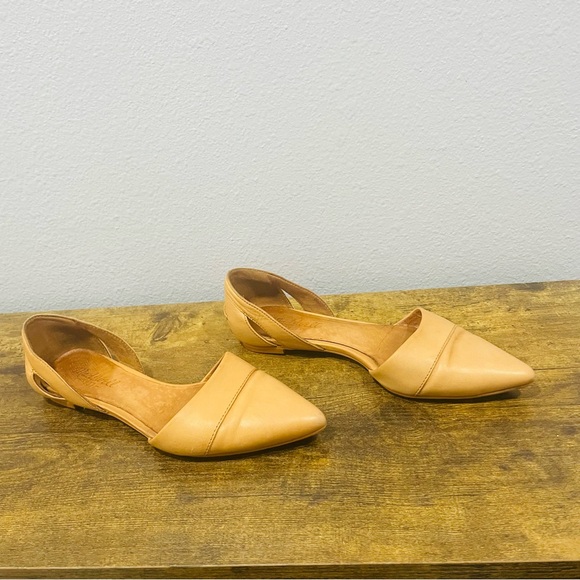 Madewell Tan Leather Pointed Toe Ballet Flats Womens Size 6.5 - Picture 13 of 13